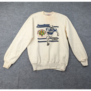 Vintage 80s Penn State Sweatshirt Mens Large Florida Citrus Bowl 1988 Retro